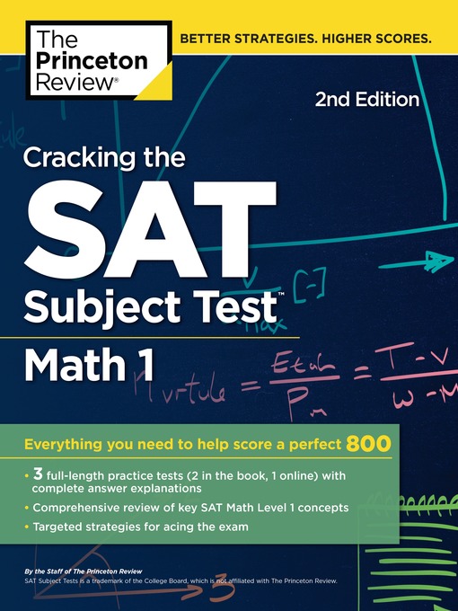 Title details for Cracking the SAT Subject Test in Math 1 by The Princeton Review - Available